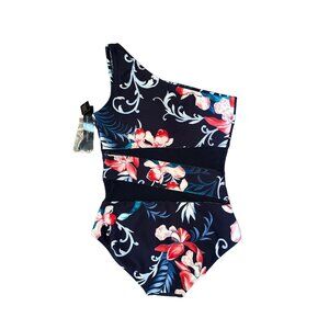 CARMEN MARC VALVO Floral Mesh Maritime Swimsuit Sz 8 NEW
